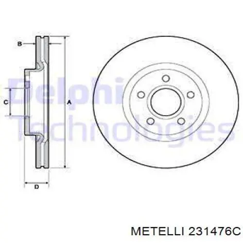 Freno de disco delantero Volvo V40 525, 526