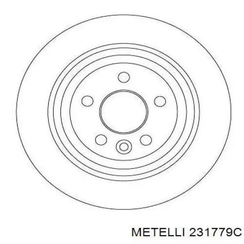 23-1779C Metelli disco de freno trasero