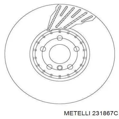 23-1867C Metelli freno de disco delantero