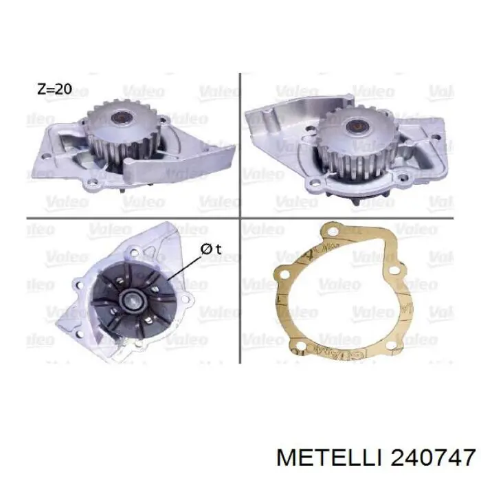 Bomba de agua Peugeot 406 8B