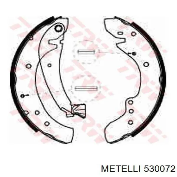 53-0072 Metelli zapatas de frenos de tambor traseras