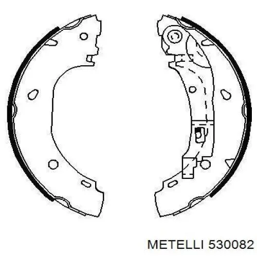 53-0082 Metelli zapatas de frenos de tambor traseras