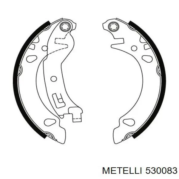 53-0083 Metelli zapatas de frenos de tambor traseras