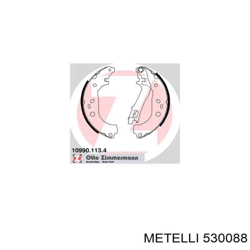Zapatas de freno traseras Metelli 530088