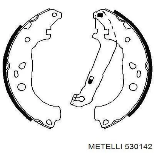 53-0142 Metelli zapatas de frenos de tambor traseras