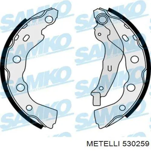 53-0259 Metelli zapatas de frenos de tambor traseras