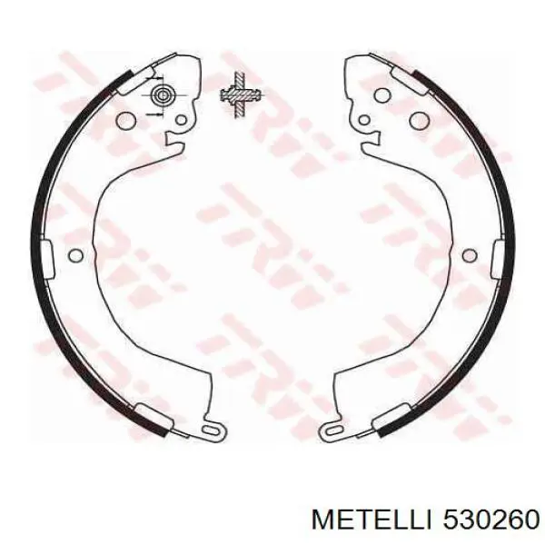 53-0260 Metelli zapatas de frenos de tambor traseras