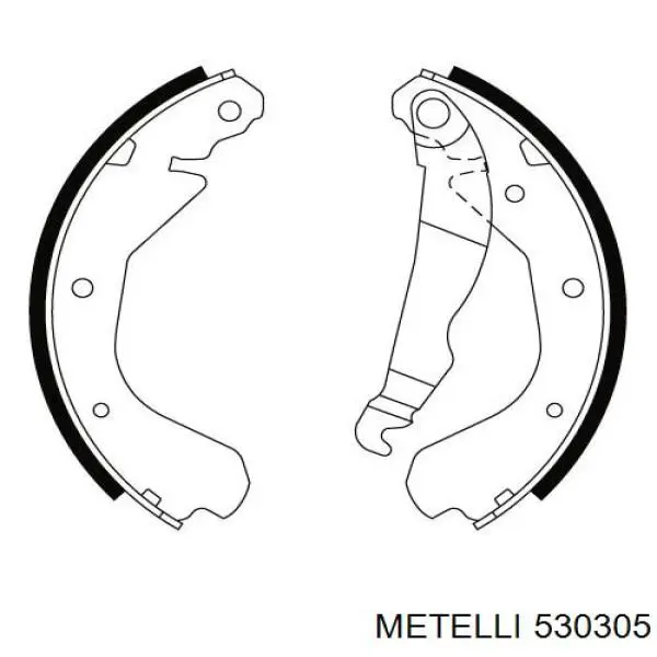 53-0305 Metelli zapatas de frenos de tambor traseras