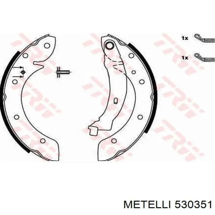 53-0351 Metelli zapatas de frenos de tambor traseras