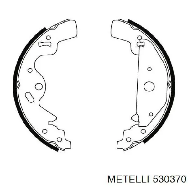 530370 Metelli zapatas de frenos de tambor traseras