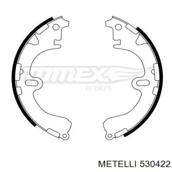 53-0422 Metelli zapatas de frenos de tambor traseras