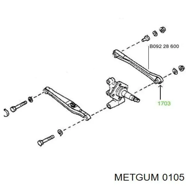 01-05 Metgum silentblock de suspensión delantero inferior