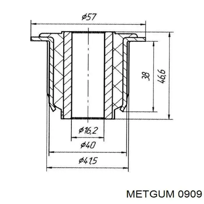 09-09 Metgum silentblock trasero de ballesta trasera