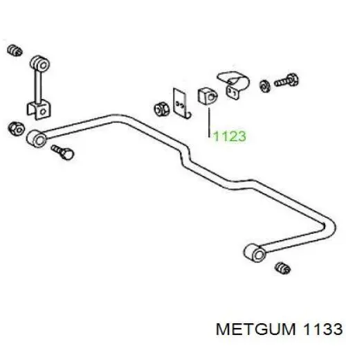 11-33 Metgum casquillo de barra estabilizadora delantera