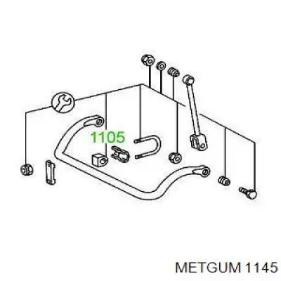 11-45 Metgum casquillo de barra estabilizadora delantera