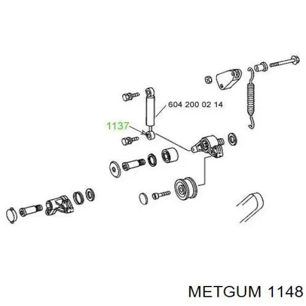 Tope de la ballesta delantera Metgum 1148