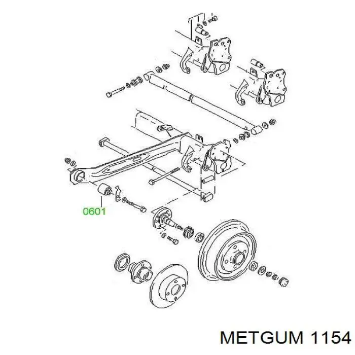 1154 Metgum silentblock delantero de ballesta delantera