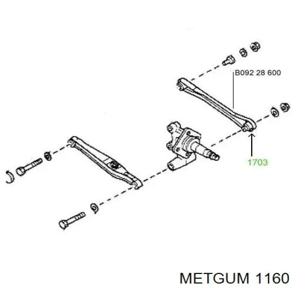 1160 Metgum silentblock delantero de ballesta delantera