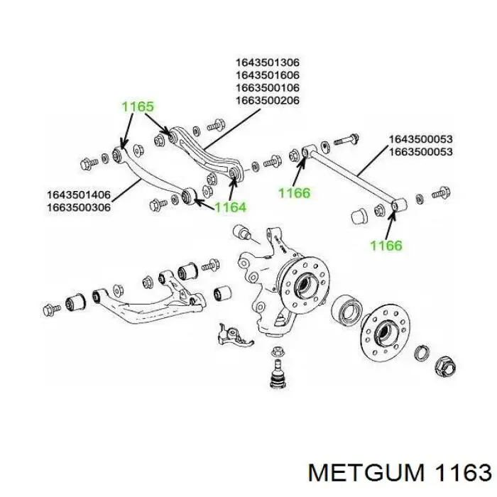 11-63 Metgum silentblock de suspensión delantero inferior