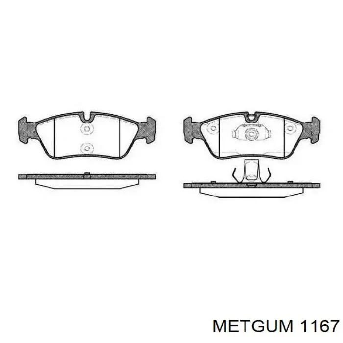 Buje de barra estabilizadora delantera MG1167 Metgum