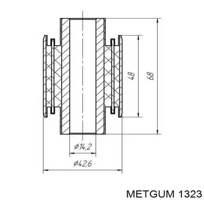 1323 Metgum silentblock de suspensión delantero inferior