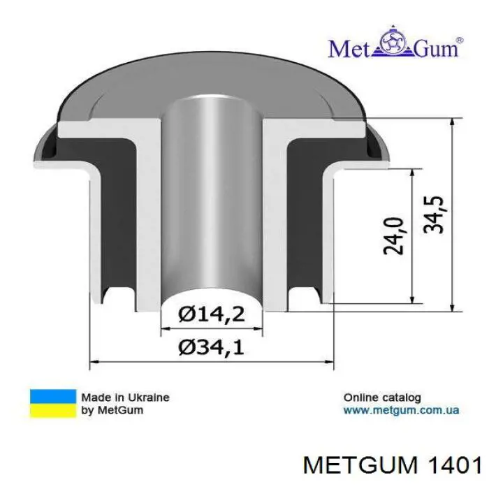 14-01 Metgum silentblock de suspensión delantero inferior