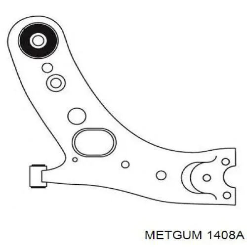 Silentblock de brazo de suspensión Metgum 1408A precio, desde 18,37 EUR