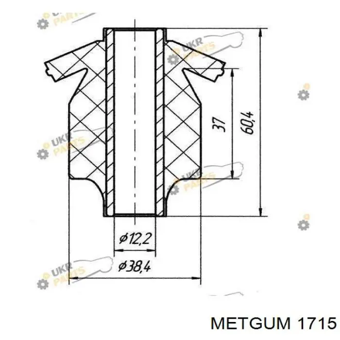 1715 Metgum silentblock de suspensión delantero inferior