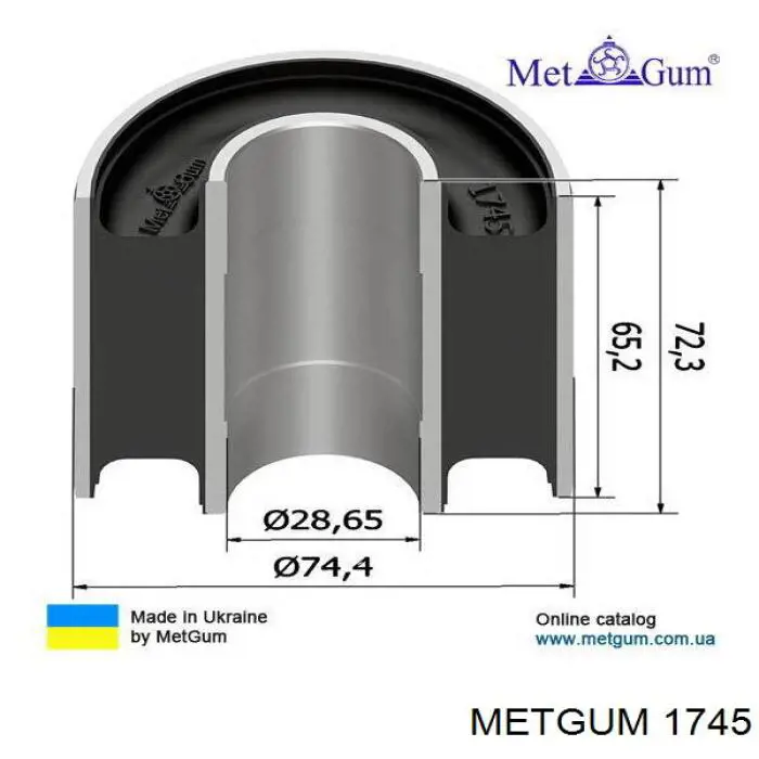 1745 Metgum silentblock de suspensión delantero inferior