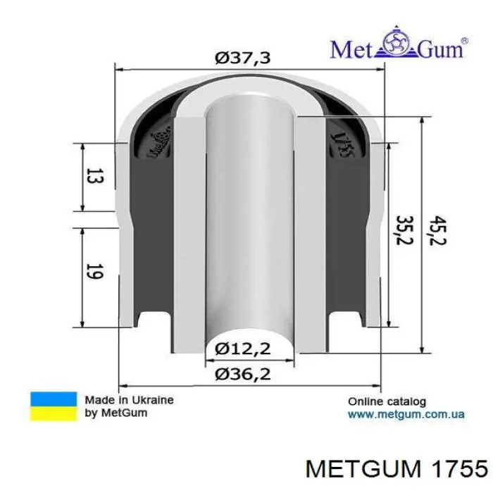 1755 Metgum suspensión, brazo oscilante trasero inferior