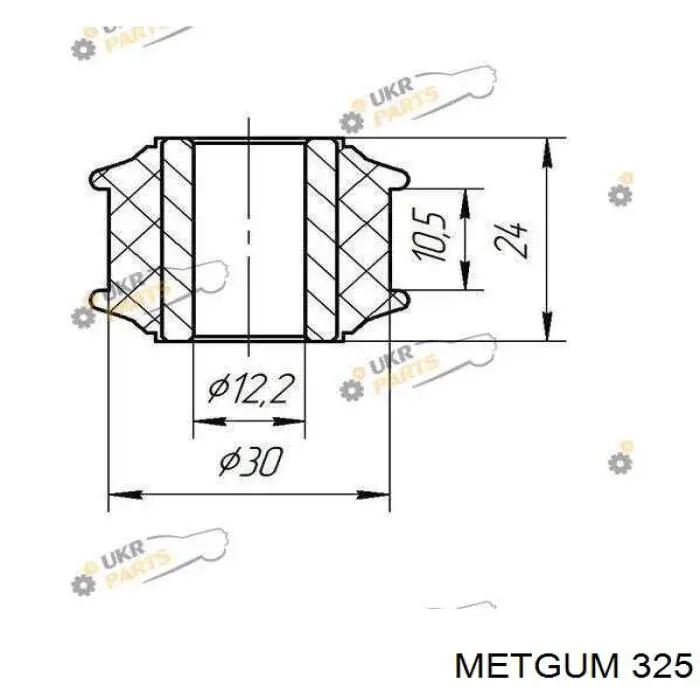 325 Metgum silentblock trasero de ballesta trasera