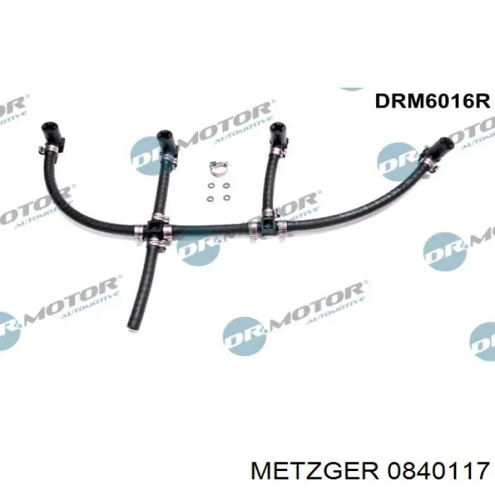 0840117 Metzger tubo de combustible atras de las boquillas