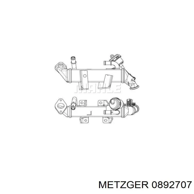 0892707 Metzger enfriador egr de recirculación de gases de escape