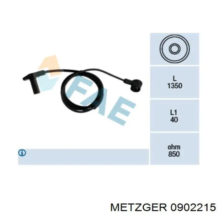 Sensor de cigüeñal 12004033 Depo/Loro/Abakus