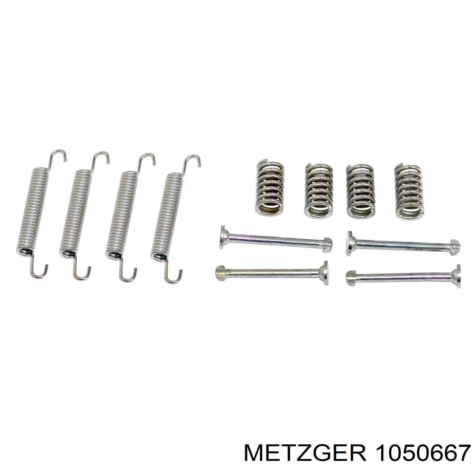 105-0667 Metzger kit de montaje, zapatas de freno traseras