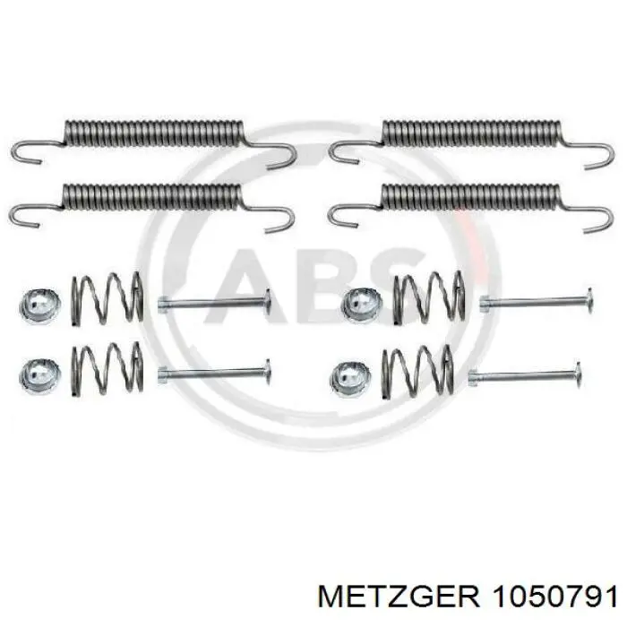 105-0791 Metzger kit de montaje, zapatas de freno traseras
