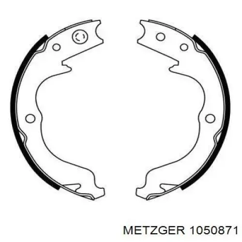 105-0871 Metzger juego de reparación, frenos traseros