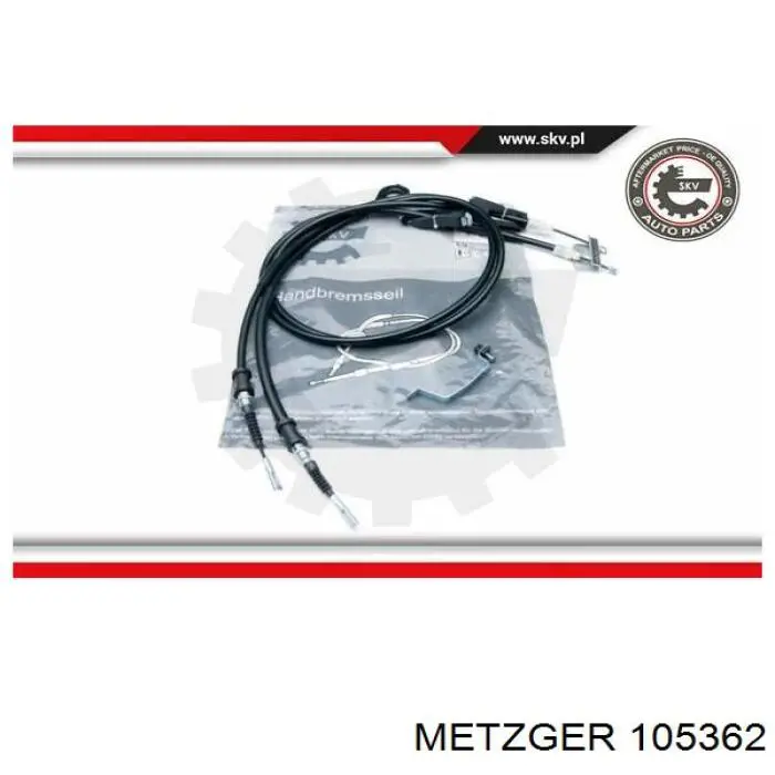 10.5362 Metzger cable de freno de mano trasero derecho/izquierdo