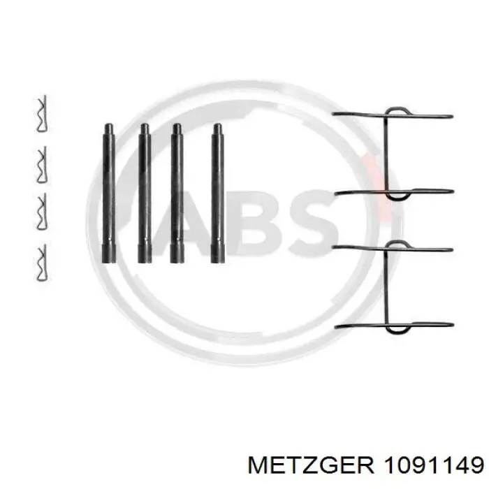 109-1149 Metzger juego de reparación, frenos traseros