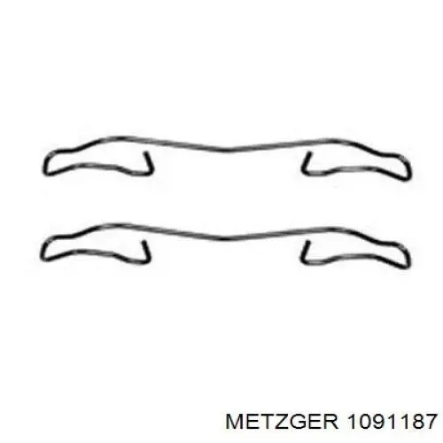 109-1187 Metzger juego de reparación, frenos delanteros