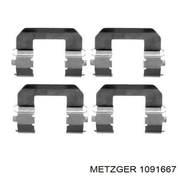 109-1667 Metzger conjunto de muelles almohadilla discos traseros