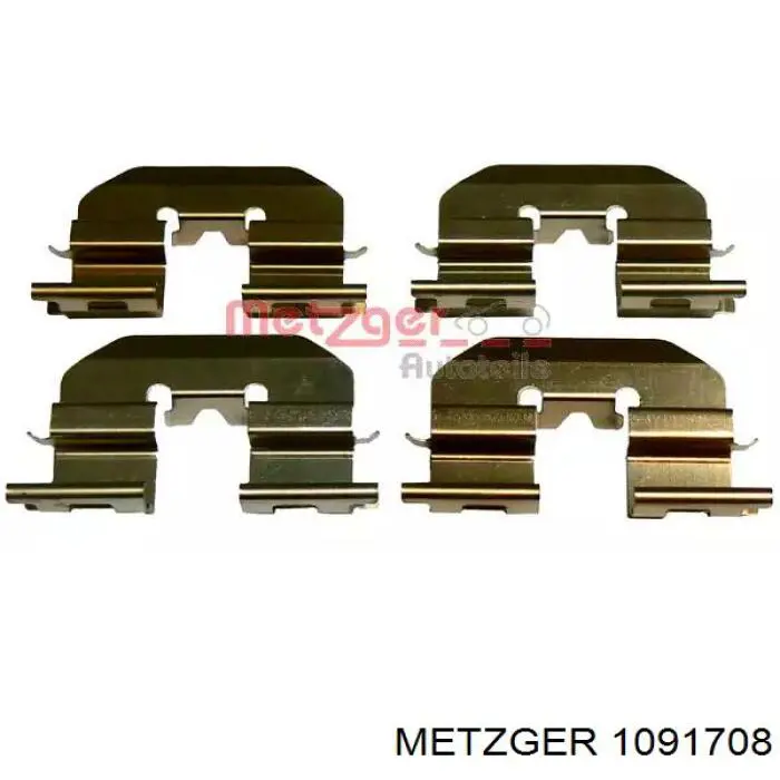 109-1708 Metzger conjunto de muelles almohadilla discos delanteros