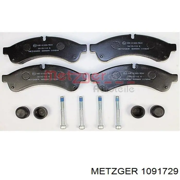 109-1729 Metzger conjunto de muelles almohadilla discos delanteros