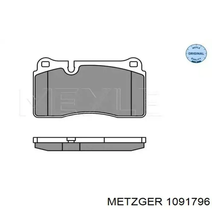 109-1796 Metzger conjunto de muelles almohadilla discos delanteros