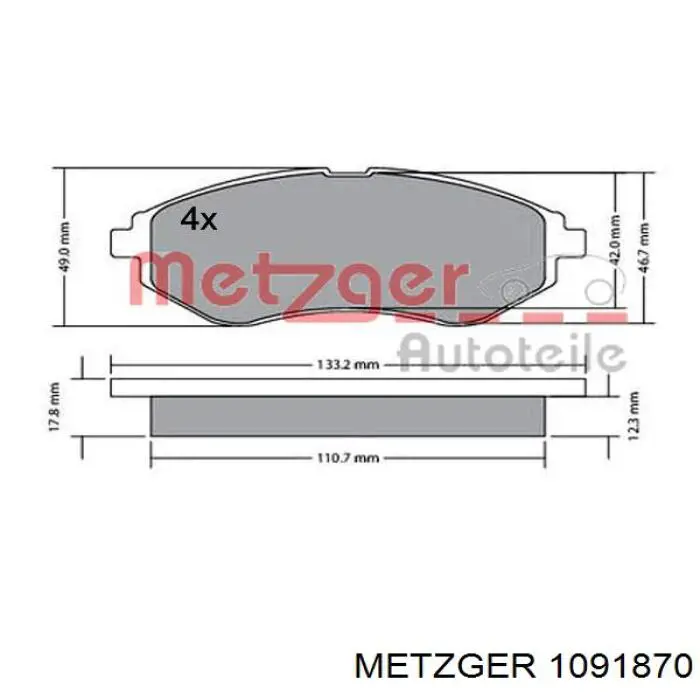 95975166 Peugeot/Citroen conjunto de muelles almohadilla discos delanteros