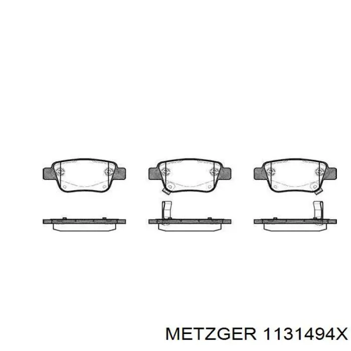 113-1494X Metzger guía de la pinza delantera