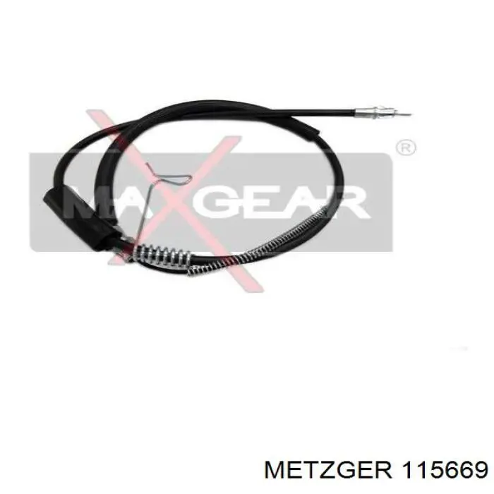 11.5669 Metzger cable de freno de mano trasero izquierdo