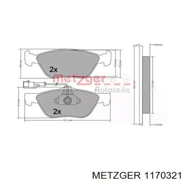 Pastillas de freno delanteras Alfa Romeo 156 932
