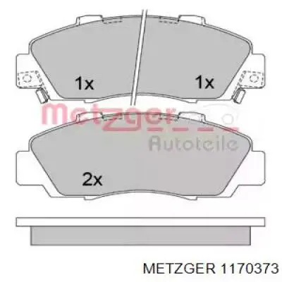 1170373 Metzger pastillas de freno delanteras