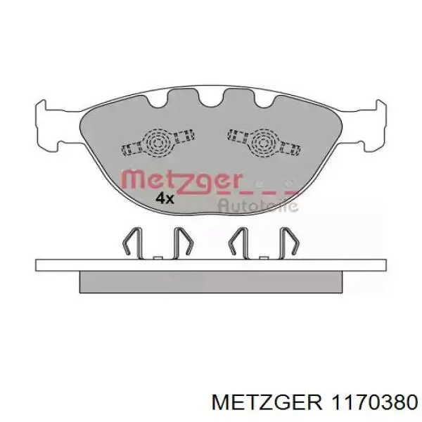 1170380 Metzger pastillas de freno delanteras